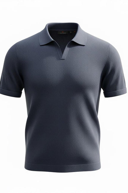 Polo de punto para hombre Zuitable, azul