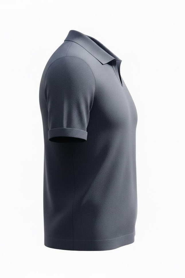 Zuitable Herren strickpolo Blau