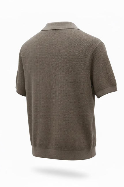 Zuitable  Herren Strickpolo Braun