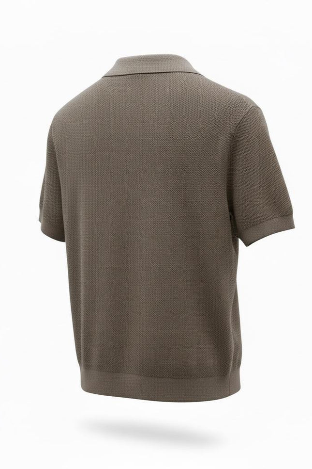 Zuitable  Herren Strickpolo Braun